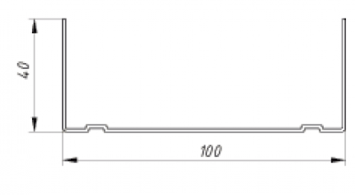 Профиль направляющий 100*40